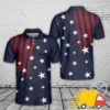 Custom Name American Flag 4th Of July Polo Shirt
