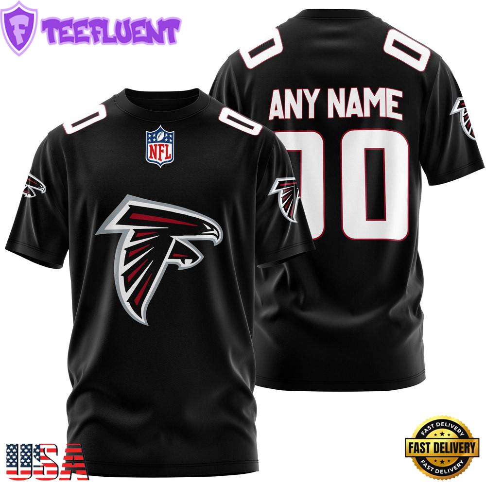 Custom Name And Number Atlanta Falcons NFL Team Sport 3D T-Shirt