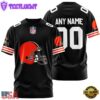 Custom Name And Number Cleveland Browns NFL Team Sport 3D T-Shirt