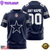 Custom Name And Number Dallas Cowboys NFL Team Sport 3D T-Shirt