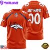 Custom Name And Number Denver Broncos NFL Team Sport 3D T-Shirt
