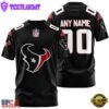 Custom Name And Number Houston Texans NFL Team Sport 3D T-Shirt