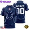 Custom Name And Number Indianapolis Colts NFL Team Sport 3D T-Shirt