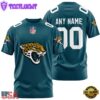 Custom Name And Number Jacksonville Jaguars NFL Team Sport 3D T-Shirt