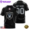 Custom Name And Number Las Vegas Raiders NFL Team Sport 3D T-Shirt