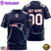 Custom Name And Number New England Patriots NFL Team Sport 3D T-Shirt