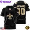 Custom Name And Number New Orleans Saints NFL Team Sport 3D T-Shirt
