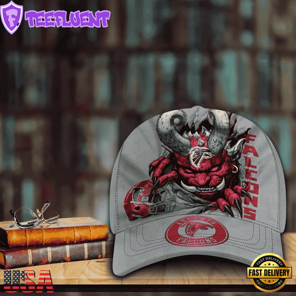 Custom Name And Number NFL Atlanta Falcons Demonhead Baseball Cap