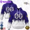 Custom Name And Number NFL Baltimore Ravens Christmas Spirit All Over Print Hoodie Shirt