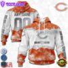 Custom Name And Number NFL Chicago Bears Color Christmas 3D Hoodie Shirt