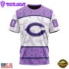 Custom Name And Number NFL Chicago Bears Football Team Fight Cancer 3D T-Shirt