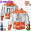 Custom Name And Number NFL Cleveland Browns Color Christmas 3D Hoodie Shirt