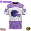 Custom Name And Number NFL Cleveland Browns Football Team Fight Cancer 3D T-Shirt