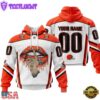 Custom Name And Number NFL Cleveland Browns Lips All Over Print Hoodie