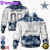 Custom Name And Number NFL Dallas Cowboys Color Christmas 3D Hoodie Shirt