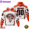 Custom Name And Number NFL Denver Broncos Lips All Over Print Hoodie