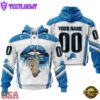 Custom Name And Number NFL Detroit Lions Lips All Over Print Hoodie