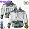 Custom Name And Number NFL Green Bay Packers Color Christmas 3D Hoodie Shirt