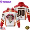 Custom Name And Number NFL Kansas City Chiefs Lips All Over Print Hoodie