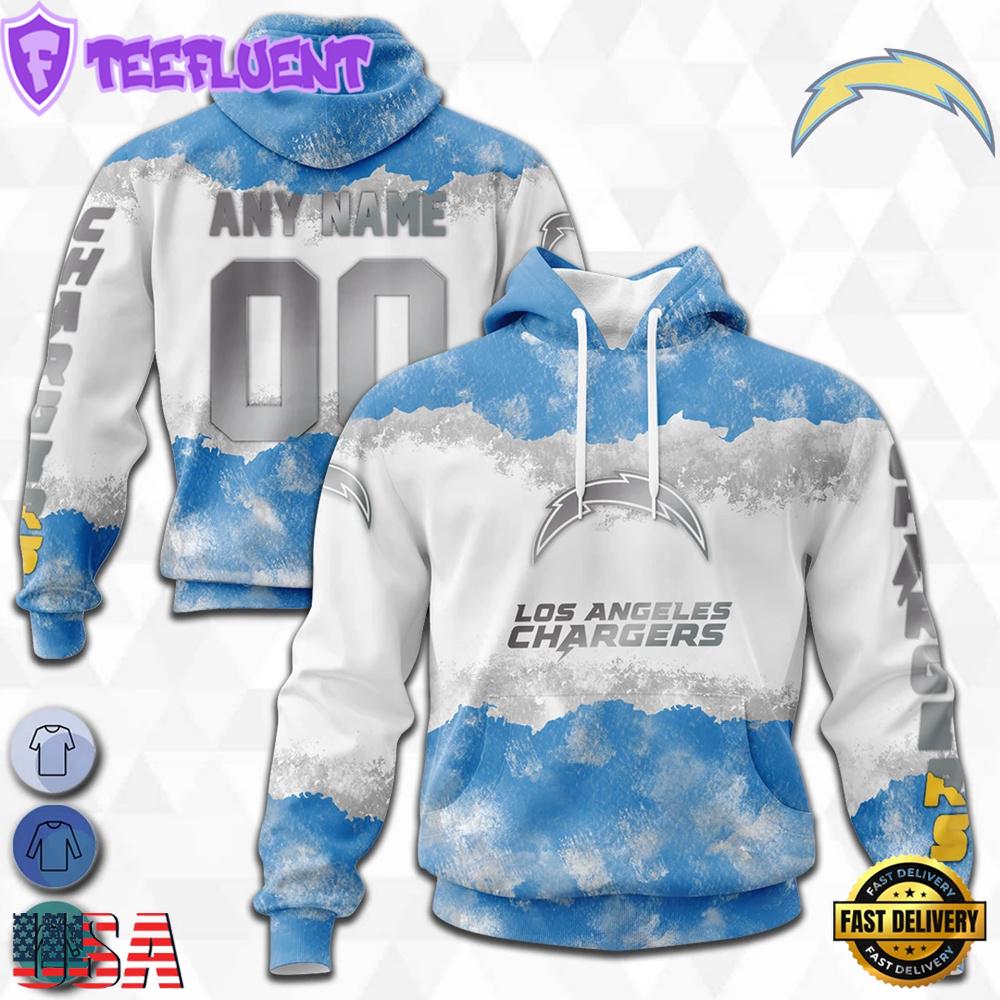 NFL Custom Name Number Los Angeles Chargers Color Christmas 3D Hoodie Shirt , NFL Unisex Hoodies NFL Custom Name Number Los Angeles Chargers Color Christmas 3D Hoodie Shirt , NFL Unisex Hoodies