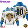 Custom Name And Number NFL Los Angeles Chargers Lips All Over Print Hoodie