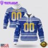 Custom Name And Number NFL Los Angeles Rams Christmas Spirit All Over Print Hoodie Shirt