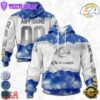 Custom Name And Number NFL Los Angeles Rams Color Christmas 3D Hoodie Shirt