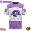 Custom Name And Number NFL Los Angeles Rams Football Team Fight Cancer 3D T-Shirt