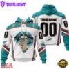 Custom Name And Number NFL Miami Dolphins Lips All Over Print Hoodie