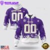 Custom Name And Number NFL Minnesota Vikings Christmas Spirit All Over Print Hoodie Shirt