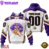 Custom Name And Number NFL Minnesota Vikings Lips All Over Print Hoodie