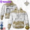 Custom Name And Number NFL New Orleans Saints Color Christmas 3D Hoodie Shirt