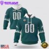 Custom Name And Number NFL Philadelphia Eagles Christmas Spirit All Over Print Hoodie Shirt
