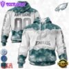 Custom Name And Number NFL Philadelphia Eagles Color Christmas 3D Hoodie Shirt