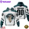 Custom Name And Number NFL Philadelphia Eagles Lips All Over Print Hoodie