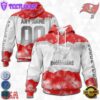 Custom Name And Number NFL Tampa Bay Buccaneers Color Christmas 3D Hoodie Shirt