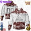 Custom Name And Number NFL Washington Commanders Color Christmas 3D Hoodie Shirt