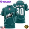 Custom Name And Number Philadelphia Eagles NFL Team Sport 3D T-Shirt