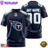 Custom Name And Number Tennessee Titans NFL Team Sport 3D T-Shirt