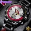 Custom Name Arizona Cardinals NFL Black Stainless Steel Watch Gifts For Fans