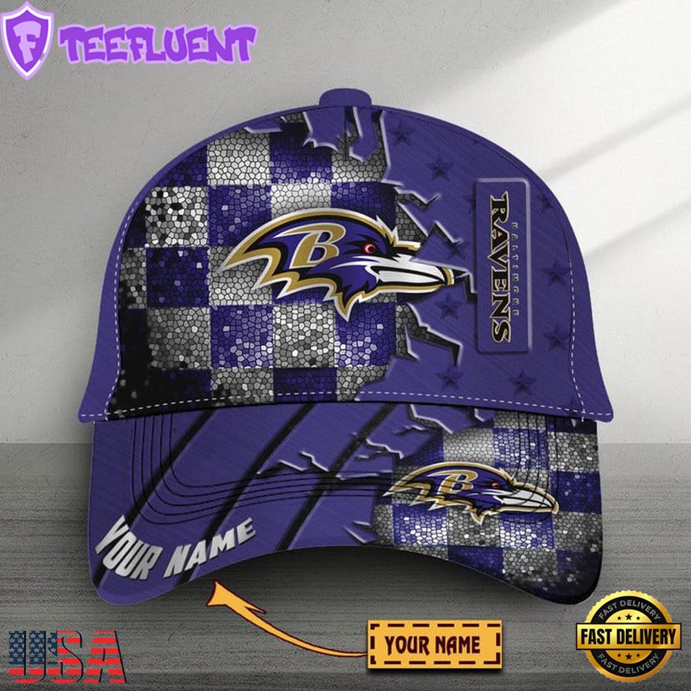 Custom Name Baltimore Ravens Classic Baseball Cap