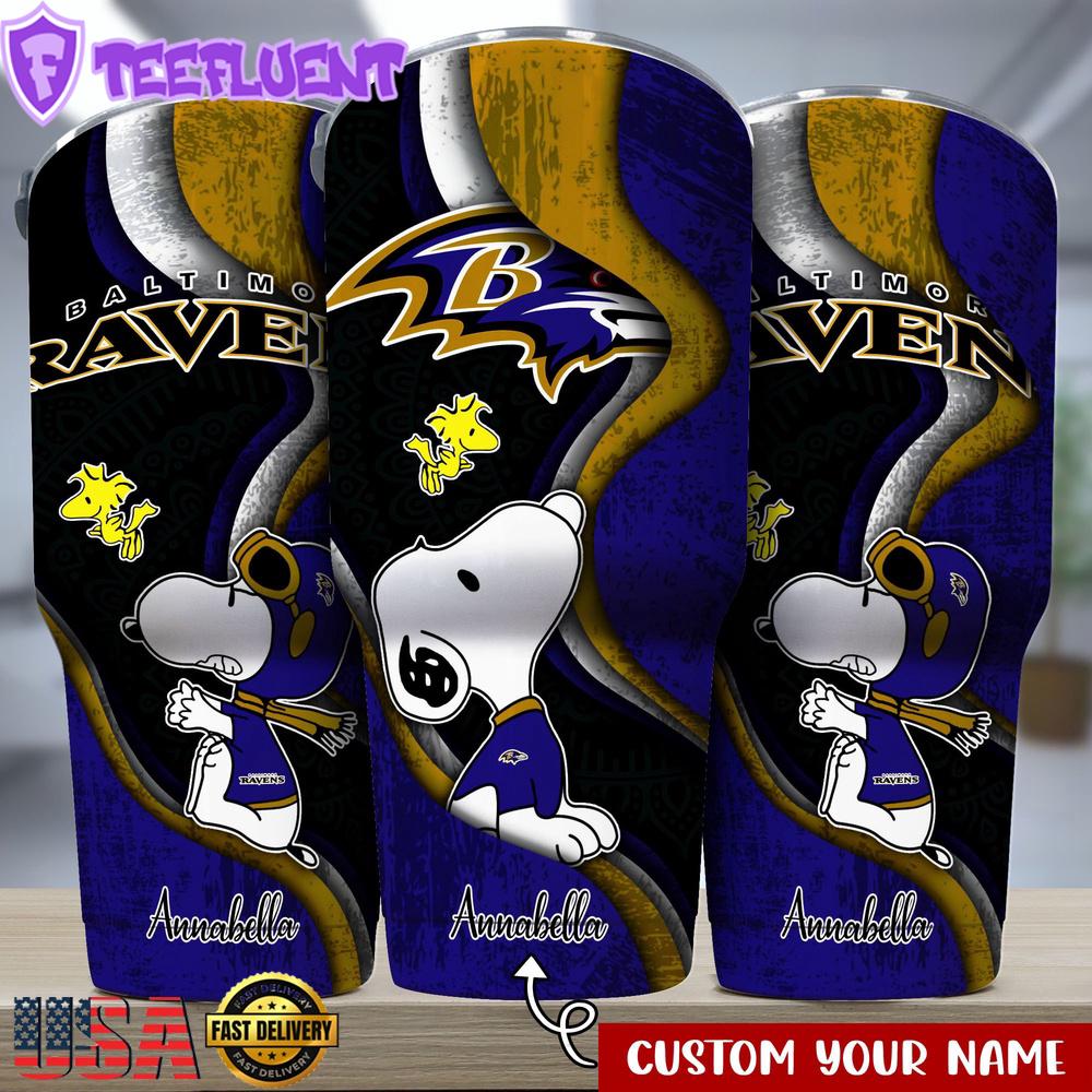 Custom Name Baltimore Ravens NFLSport Team Tumbler