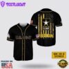 Custom Name Black US Army Rank American Flag Baseball Jersey For Man And Women 3 Custom Name Black US Army Rank American Flag Baseball Jersey