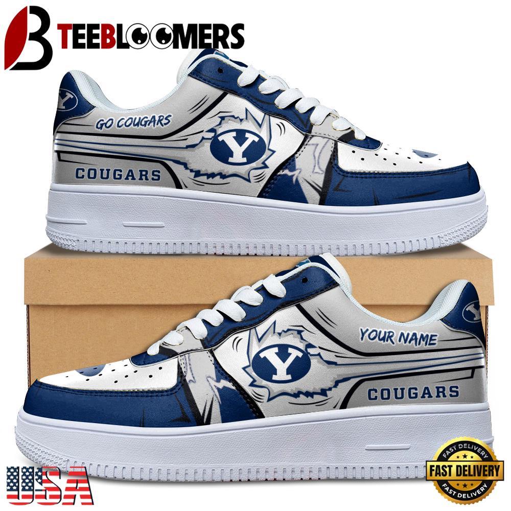 Custom Name BYU Cougars Air Force 1 Shoes