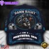 Custom Name Carolina Panthers NFL Mascot Damn Right Sport Baseball Cap