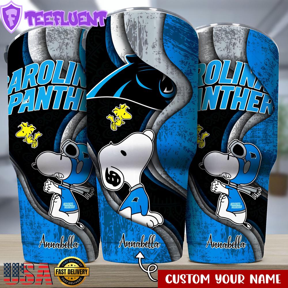 Custom Name Carolina Panthers NFLSport Team Tumbler