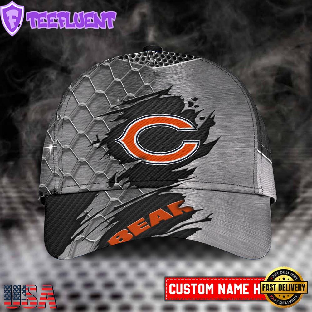 Custom Name Chicago Bears NFL Team Classic Baseball Cap