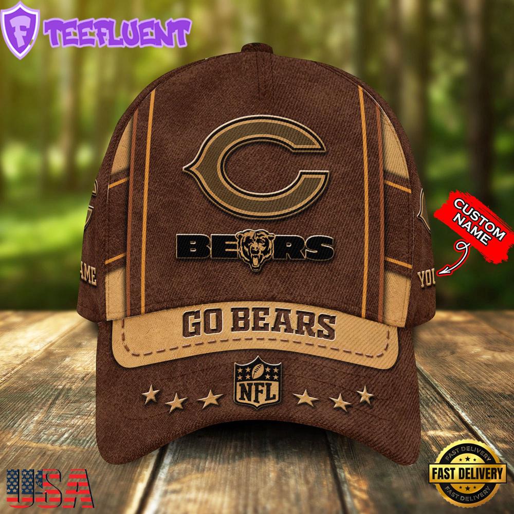 Custom Name Chicago Bears Nfl Team Sport Baseball Cap