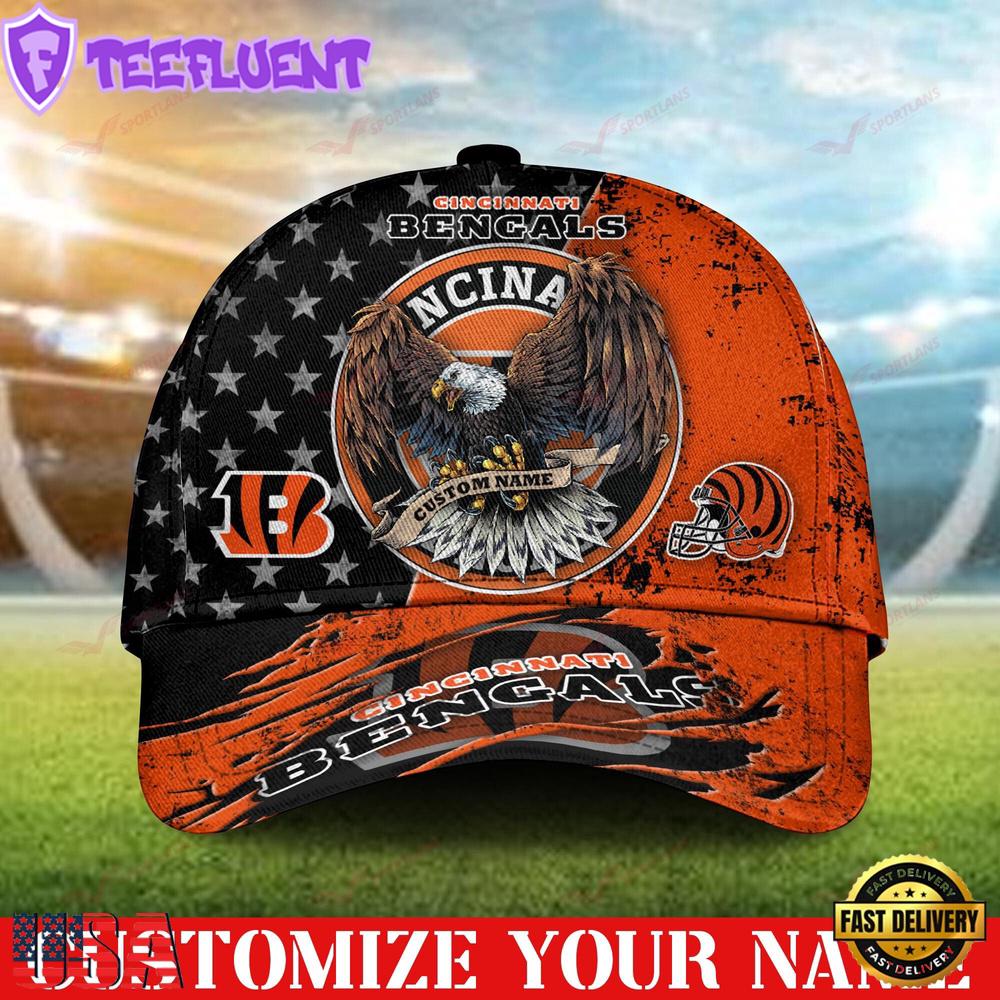 Custom Name Cincinnati Bengals NFL 3D Classic Baseball Cap Classic Cap