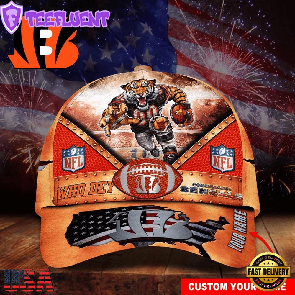 Custom Name Cincinnati Bengals NFL Super Bowl LIX Baseball Cap